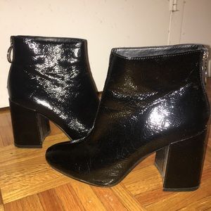 Forever21 Patent ankle booties